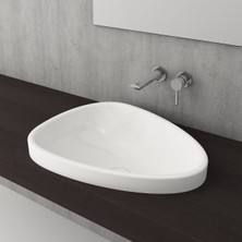 Bocchı Etna Tezgah Üstü Lavabo  58 cm  - Parlak Beyaz