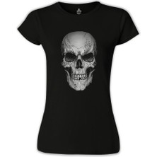 Lord T-Shirt LordT-Shirt Kurukafa - Smile Siyah Bayan Tshirt