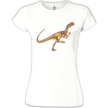 Lord T-Shirt LordT-Shirt T-Shirt Dinazor Velo Beyaz Bayan Tshirt