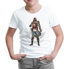 Lord T-Shirt LordT-Shirt T-Shirt Assassin's Creed Iv - Black Flag Beyaz Çocuk Tshirt