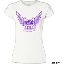 Lord T-Shirt LordT-Shirt Bts - Jimin Wings Beyaz Bayan Tshirt
