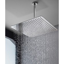 Fause Ankastre Duş Başlığı Borulu Kare Slim Metal 40X40 cm