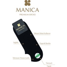 MANICA Erkek Bambu Sneaker Çorap 6 Çift - Siyah