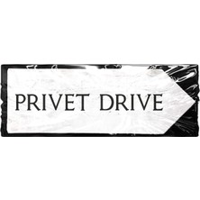 Sihir Dükkanı Ahşap Uv Baskılı Privet Drive Tabela 45 x 15 x 5 cm