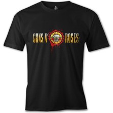 Lord T-Shirt LordT-Shirt Guns N Roses - Drops Logo Siyah Erkek Tshirt
