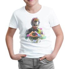 Lord T-Shirt LordT-Shirt Joker - Love Beyaz Çocuk Tshirt