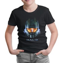 Lord T-Shirt LordT-Shirt Halo Siyah Çocuk Tshirt