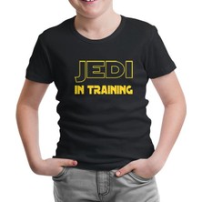 Lord T-Shirt LordT-Shirt Star Wars - Jedi In Training Siyah Çocuk Tshirt