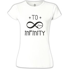 Lord T-Shirt LordT-Shirt To Infinity Beyaz Bayan Tshirt