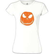 Lord T-Shirt LordT-Shirt Halloween - Face Beyaz Bayan Tshirt
