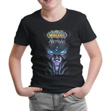 Lord T-Shirt LordT-Shirt World Warcraft - Arthas Siyah Çocuk Tshirt