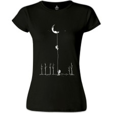 Lord T-Shirt LordT-Shirt Space - Bond Siyah Bayan Tshirt