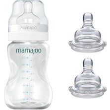 Mamajoo Silver Biberon 250ML & Yedek Ikili Biberon Emziği No.1 0 Ay+