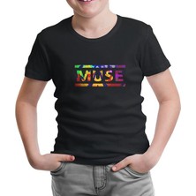 Lord T-Shirt LordT-Shirt Muse - Cover Logo Siyah Çocuk Tshirt