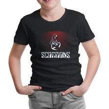 Lord T-Shirt LordT-Shirt Scorpions - Red Poison Siyah Çocuk Tshirt