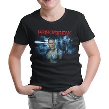 Lord T-Shirt LordT-Shirt Prison Break - Night Break Siyah Çocuk Tshirt