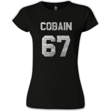 Lord T-Shirt LordT-Shirt Kurt Cobain - 67 Siyah Bayan Tshirt