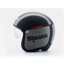 Blauer Pilot Açık Motosiklet Kaskı (Siyah Yeşil)