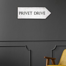 Sihir Dükkanı Ahşap Uv Baskılı Privet Drive Tabela 45 x 15 x 5 cm