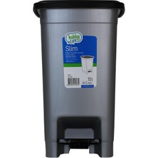 Hobby Life Çöp Kovası 15 Lt Slim Pedallı İç Kovalı Siyah