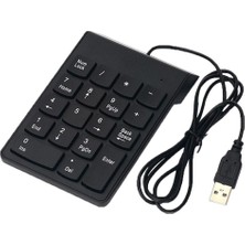 Mini USB 18-Tuşları Num Pad Sayısal Numarası Tuş Takımı Klavye Dizüstü Bilgisayar Için