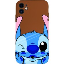 Moodcase iPhone 11 Stitch Kamera Korumalı Kahverengi Lansman Kılıf Premium Silikonlu