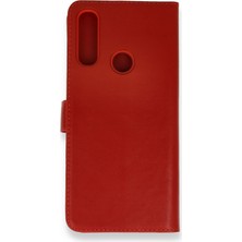 Nevarium Meizu M10 Kılıf Kapaklı Cüzdan Standlı Deri - Kırmızı