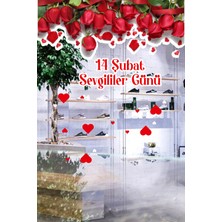 Mıgnatıs Alta Bakan Güller Sevgililer Günü Cam Vitrin Oda Stickerı 70CM