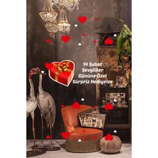 Mıgnatıs Kurdela 14 Şubat Sevgililer Gününe Özel Vitrin Sticker 70  cm
