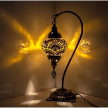 Dez Home Dezhome Mozaik Lamba Deve Boynu Bohem Abajur Otantik