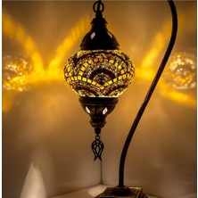 Dez Home Dezhome Mozaik Lamba Deve Boynu Bohem Abajur Otantik