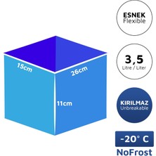 Hobby Life Alaska Nofrost Saklama Kabı 3,5 Litre 3'lü Turuncu