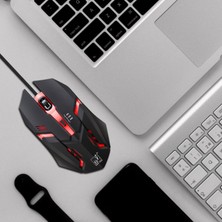 USB Kablolu Oyun Mouse Solunum Işıkları 4 Düğme Pc Dizüstü Bilgisayar 1600 Dpı (Yurt Dışından)