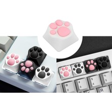 Özelleştirilmiş Abs Silikon Kitty Paw Kedi Paws Pad Klavye Anahtar Kapakları Beyaz (Yurt Dışından)