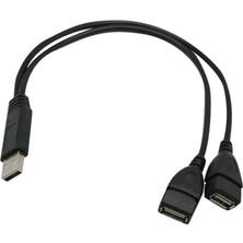 Flameer USB 1 Erkek 2 Kadın Veri Şarjı Uzatma Y Splitter Dönüştürücü Kablosu (Yurt Dışından)