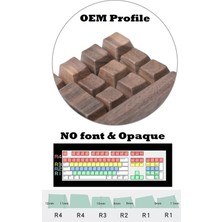 Flameer El Yapımı Siyah Ceviz Kiraz Mx Klavye R2 Için Ahşap Keycap (Yurt Dışından)