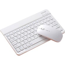 Flameer 2.4 Ghz Kompakt Bluetooth Klavye Fare Tarak Için iPad Tablet Pc Laptop Için Çift Modu 7 Inç Beyaz (Yurt Dışından)