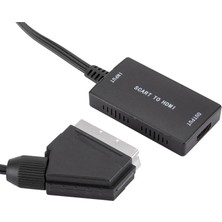 Flameer Scart HDMI Video Dönüştürücü Adaptörü 1080 P / 720P Oyun DVD Için Ses Çıkışı (Yurt Dışından)