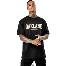 VBS Vibes Oversize Oakland Baskılı T-Shirt