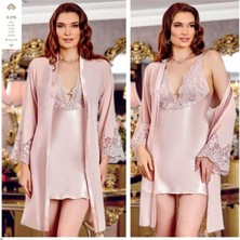 Jeremi 215 Çeyizlik Saten 6'lı Set-Pudra