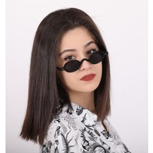 Esrada Siyah Oval Kadın Güneş Gözlüğü