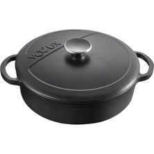 Voeux Elegance Sığ Döküm Tencere 28 cm Siyah