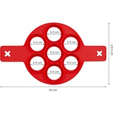 Puluz Yuvarlak Kalp Yumurta Pişirici Tava Yumurta Kalıbı Kırmızı (Yurt Dışından)