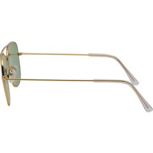 Eroe E104 Metal Kare Model Gold-Yeşil Güneş Gözlüğü