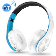 Zsykd LPT660 Katlanır Müzik Bluetooth Kulaklık Desteği Tf Kart (Mavi) (Yurt Dışından)