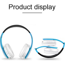 Zsykd LPT660 Katlanır Müzik Bluetooth Kulaklık Desteği Tf Kart (Mavi) (Yurt Dışından)