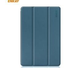 Enkay Samsung Galaxy Tab S6 Lite Için Deri Kılıf - Yeşil (Yurt Dışından)