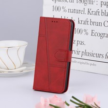 Dacare Pu Deri Xiaomi 11T / 11T Pro / Için Telefon Kılıfı - Kırmızı (Yurt Dışından)