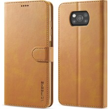 Dacare Lc.imeeke Deri Xiaomi Poco X3 Nfc / Xiaomi Poco X3 Için Telefon Kılıfı - Kahverengi (Yurt Dışından)