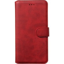 Dacare Deri Xiaomi Redmi Note 7 / Note 7 Pro / Note 7s Için Telefon Kılıfı - Kırmızı (Yurt Dışından)